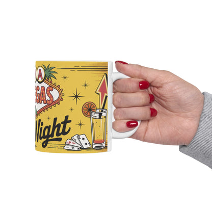 Viva Las Vegas Mug, Retro Coffee Cup, Vegas Gift for Casino Lovers & Travel Enthusiasts, Casino Theme Ceramic Mug