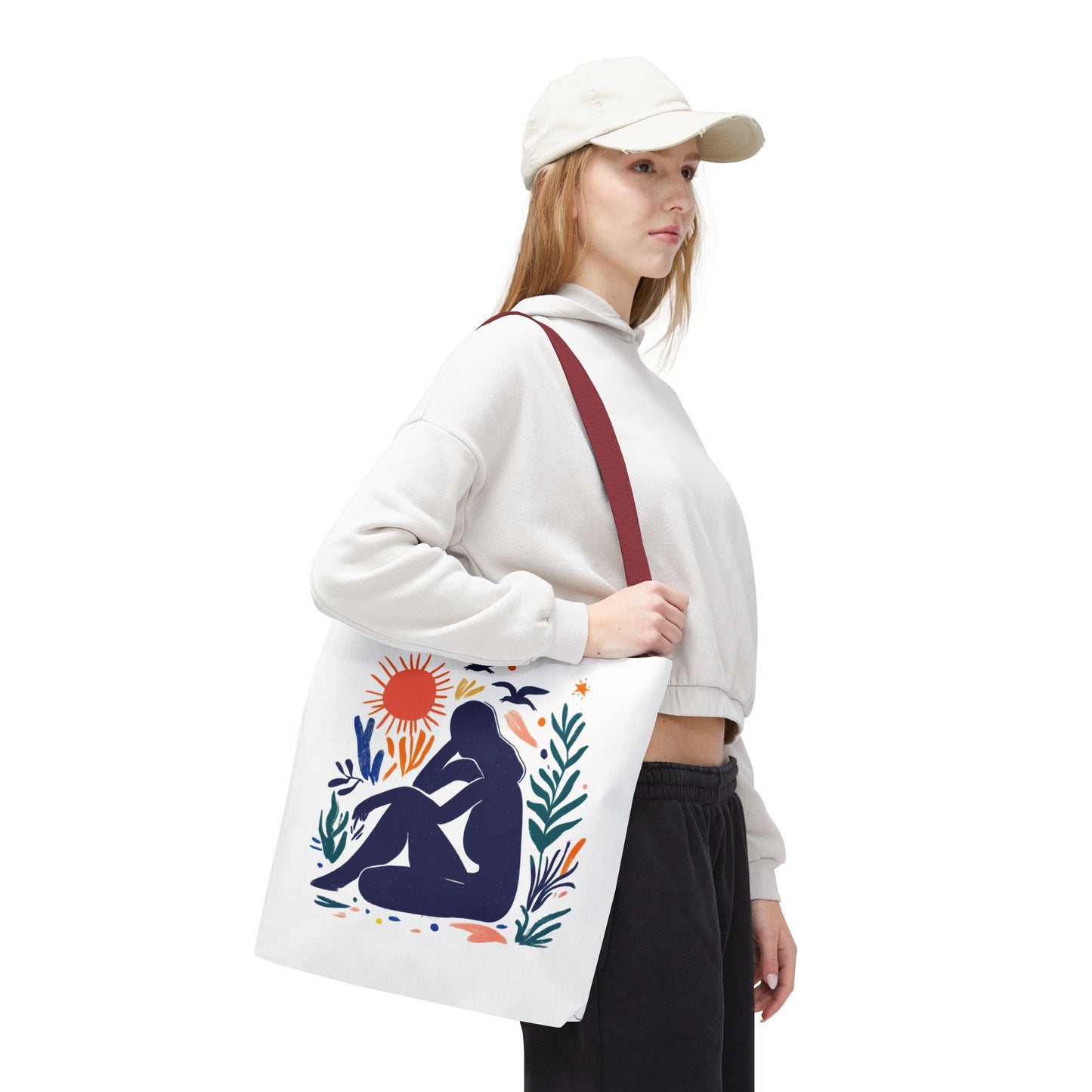 Boho Art Tote Bag, Versatile Eco-Friendly Carryall, Gift for Her, Summer Outing, Beach Bag, Reusable Shopping Tote