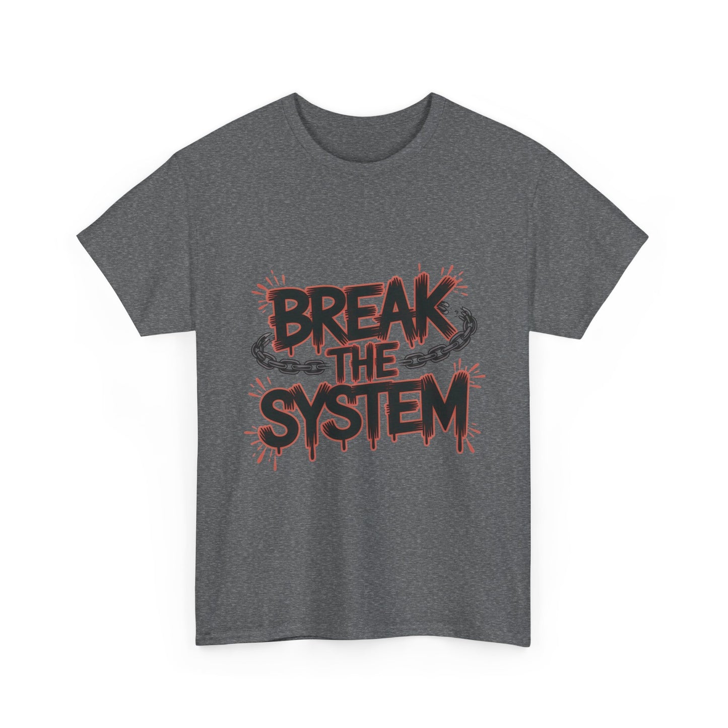 Men's Graphic Tee, Break the System Shirt, Streetwear Punk T-Shirt, Activist Gift for Him