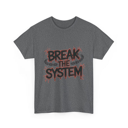 Men's Graphic Tee, Break the System Shirt, Streetwear Punk T-Shirt, Activist Gift for Him