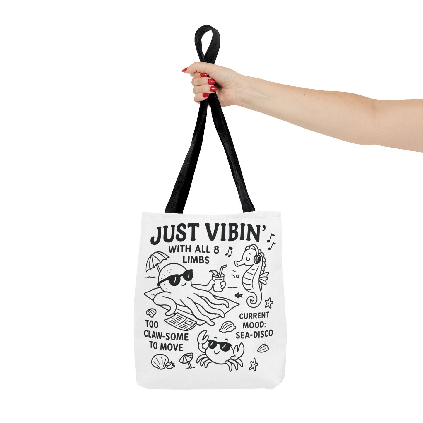 Fun Sea-Themed Tote Bag, Beach Accessories, Summer Vibes, Gift for Ocean Lovers, Reusable Shopping Bag, Cute Beach Tote
