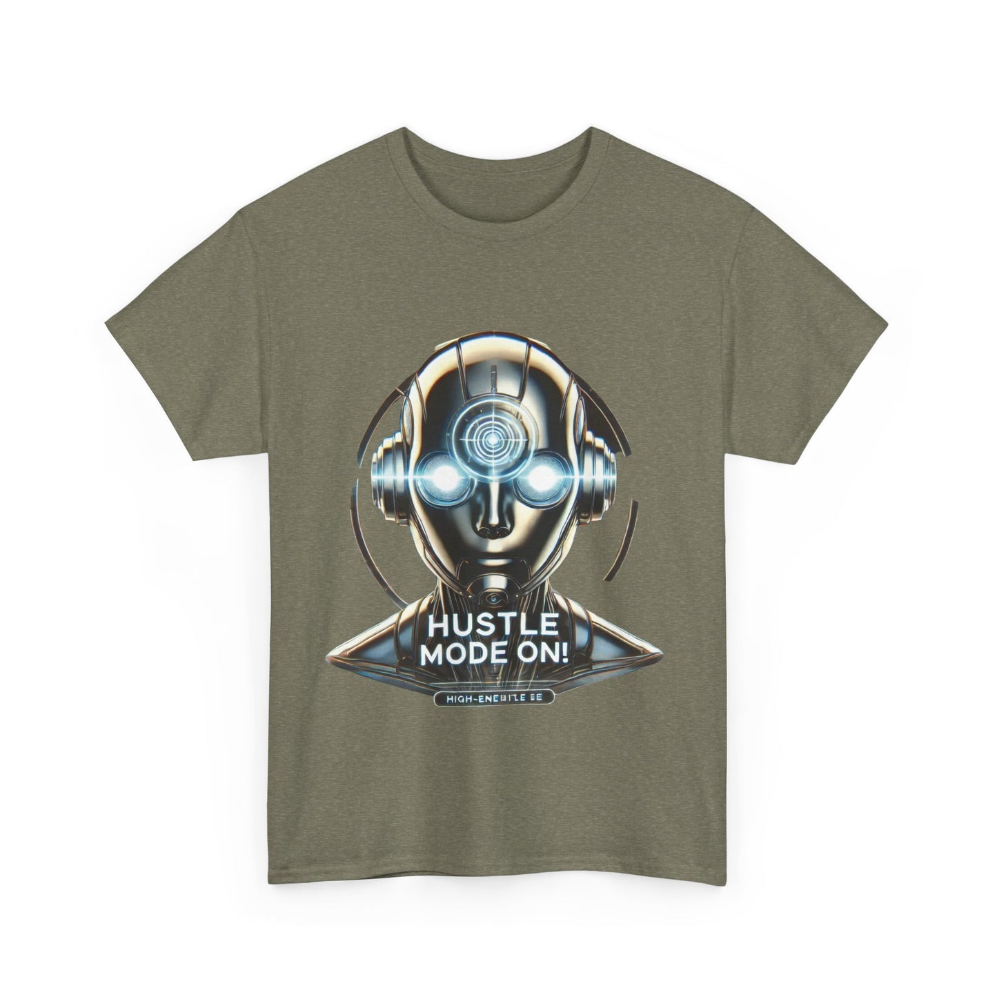 Hustle Mode On Robot T-Shirt, Cyborg Hustle Unisex Tee, Graphic T-Shirt for Gamers & Tech Lovers, Graduations, Motivational Wear
