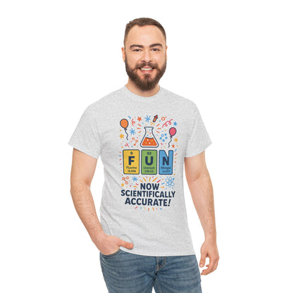 Fun Science Unisex Heavy Cotton Tee, Perfect for STEM Lovers, Gift for Science Teachers, FUN Periodic Table Tee,Nerdy Unisex Shirt