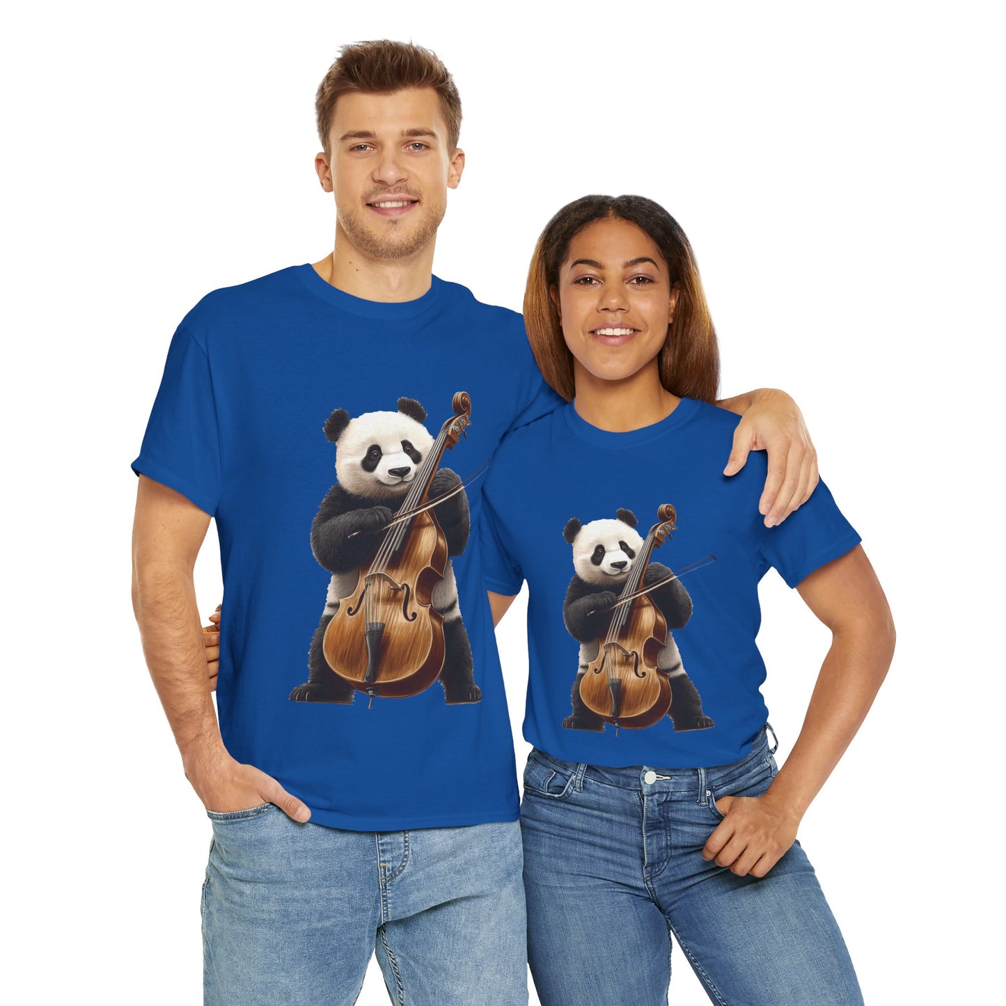 Panda Musician Tee - Cute Animal Graphic Shirt for Music Lovers, Gift for Panda Fans, Unique Concert Outfit, Casual Wear, Cellist Panda
