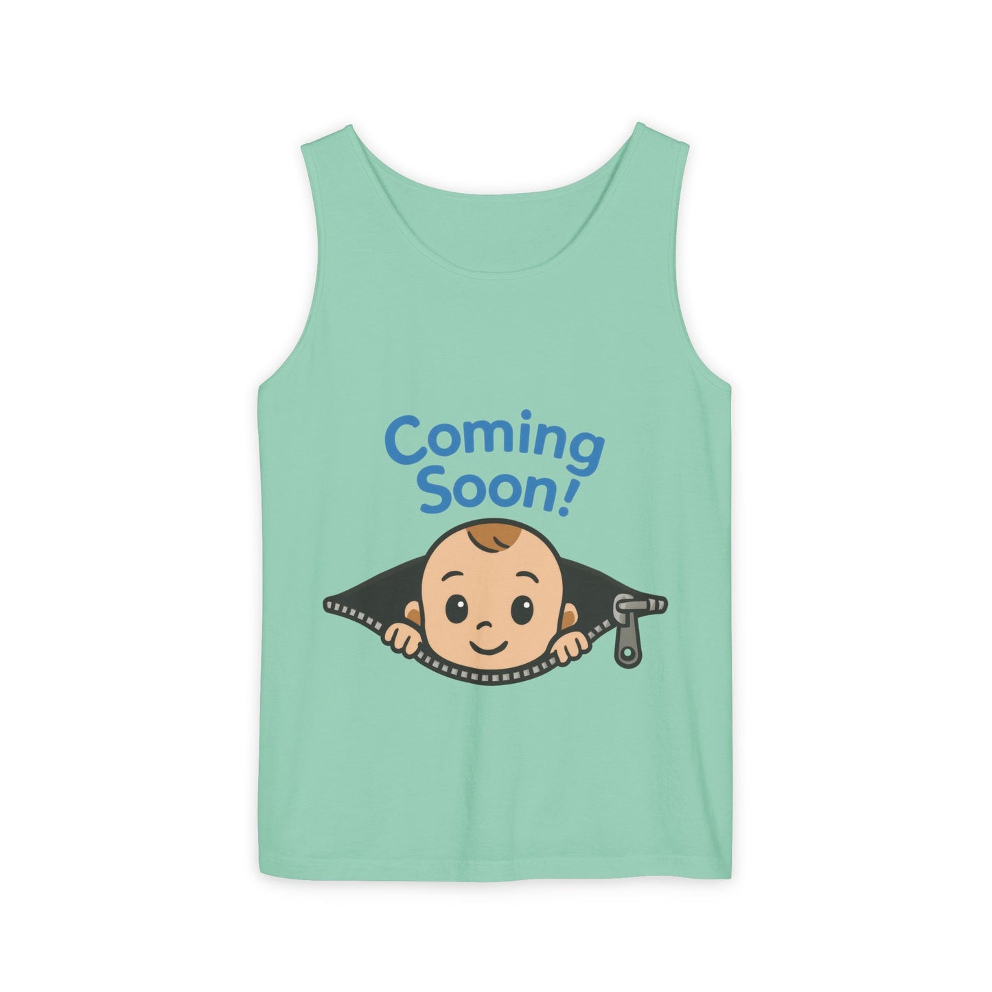 Coming Soon Maternity Tank Top, Cute Baby Boy Pregnancy Announcement Tee, Funny Expecting Mom Gift, Gender Reveal Tee, Baby Shower Top