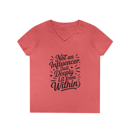 Funny Womens V-Neck Top, Sarcastic Tee, influencer tee, instagram girl tee, witty girl shirt, tiktok fashion, Gym Shirt, Summer Top
