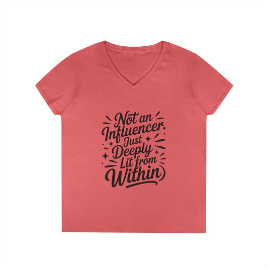 Funny Womens V-Neck Top, Sarcastic Tee, influencer tee, instagram girl tee, witty girl shirt, tiktok fashion, Gym Shirt, Summer Top