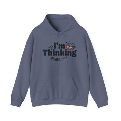 Funny - Im Thinking Please Wait - Mens Hoodie, Cute Geeky Gift for Introverts, Programmers, Designers, Fun Humor Hoodie, Gift for Adults
