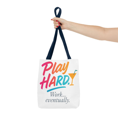 Play Hard Tote Bag - Fun, Stylish, Tote for Work & Play, Summer, Gift, Beach Bag, Everyday Carry, Beach Weekender Bag, large canvas bag