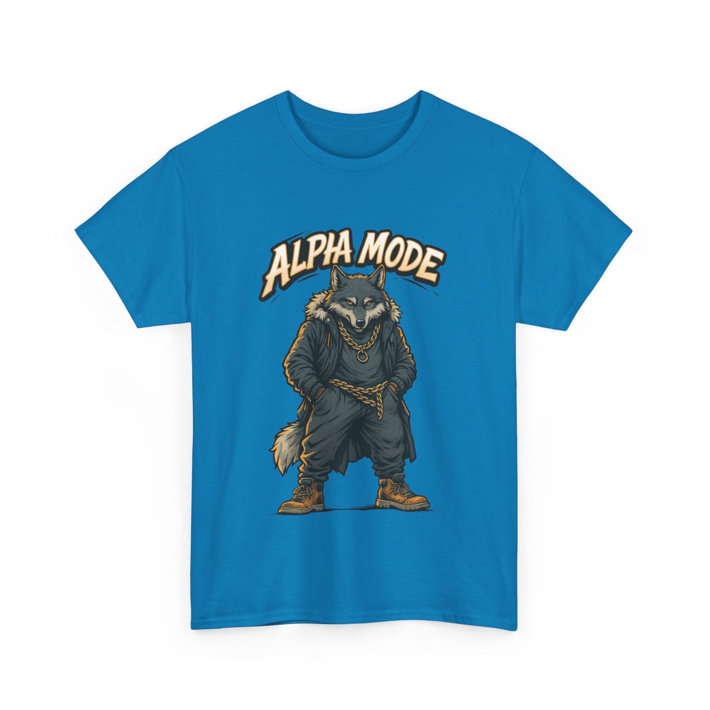 Alpha Mode Wolf Shirt, Mens Streetwear Graphic Tee, Hip Hop Wolf T-Shirt, Alpha Male Power Shirt, Cool Urban Wolf Gift, Trendy Summer Shirt
