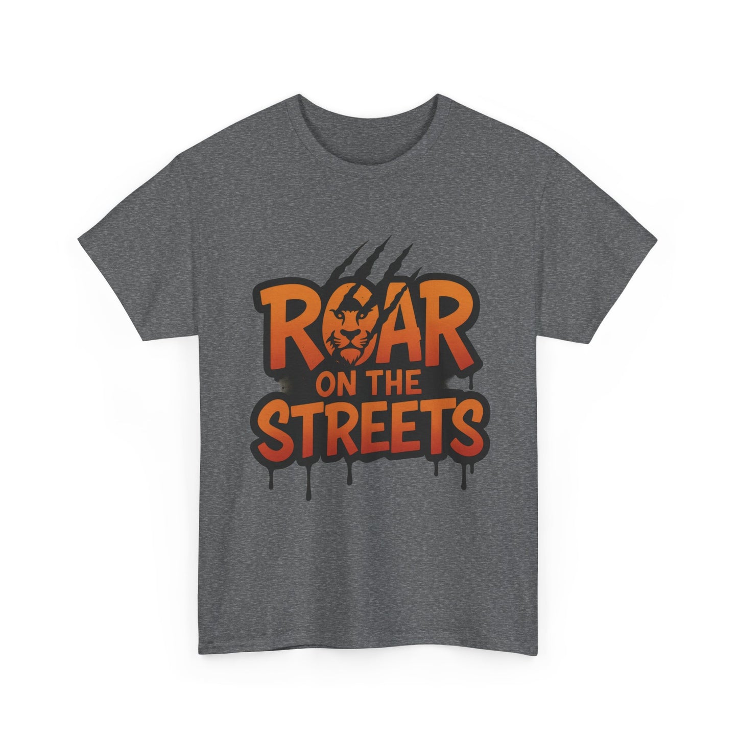 Roar on the Streets Lion Graphic Mens Urban T-Shirt, Lion Shirt