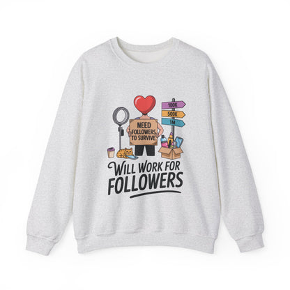 Funny Influencer Womens Sweatshirt, Social Media Sweatshirt, Humor Gifts, Crewneck for Influencers, Casual Wear, Womens Cozy Meme Top