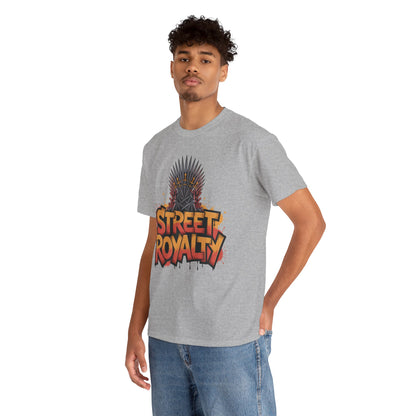 Street Royalty Men's T-Shirt, Graffiti Crown Graphic Tee, Urban Streetwear Top for Skaters and Hip Hop Style
