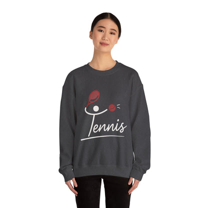 Womens Heavy Blend™ Crewneck Sweatshirt, Womens Tennis Sweatshirt, Cute Sports Graphic Pullover, Workout Gym Activewear Top