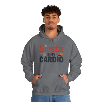 Mens Heavy Blend™ Hooded Sweatshirt, Siesta Is My Cardio Funny Mens Hoodie Spain Humor Gift