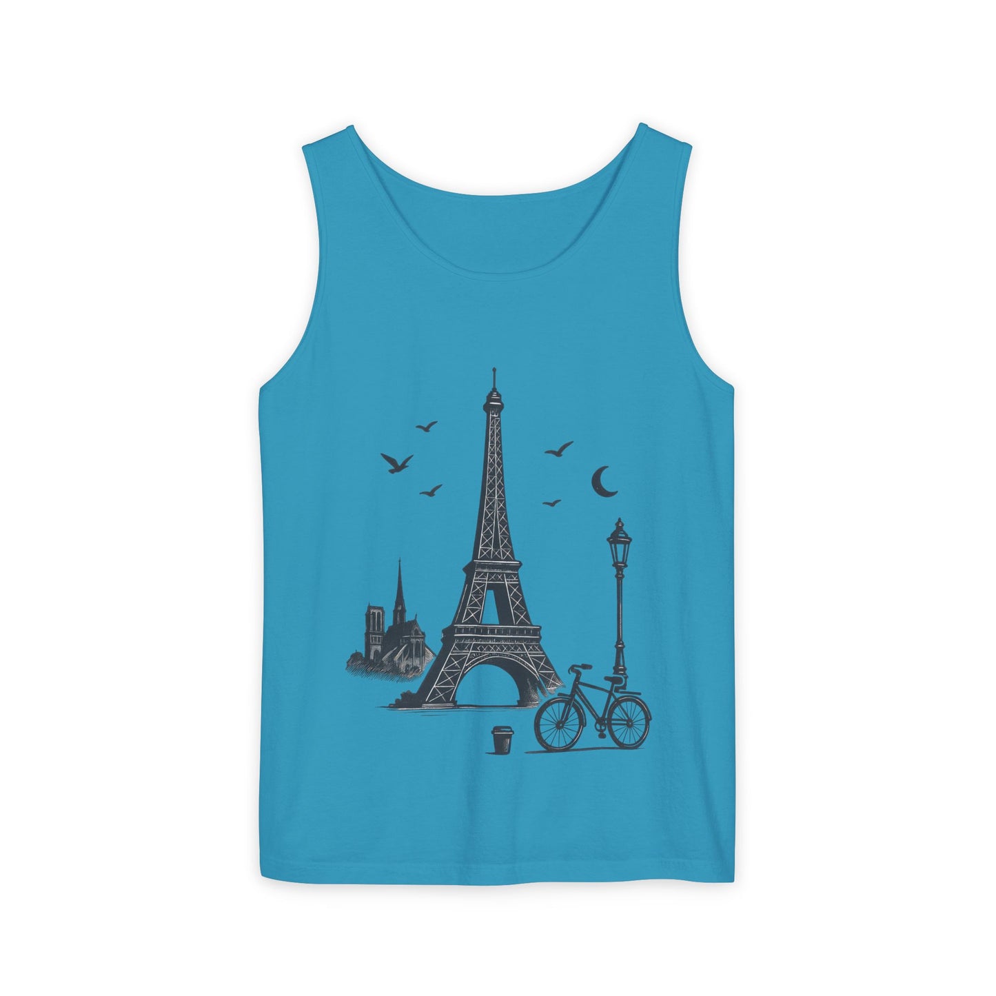 Parisian Dreams Tank Top, Unisex Summer Wear, Graphic Tee, Travel Inspired Apparel, Vacation Outfit, Casual Tank for All Occasions