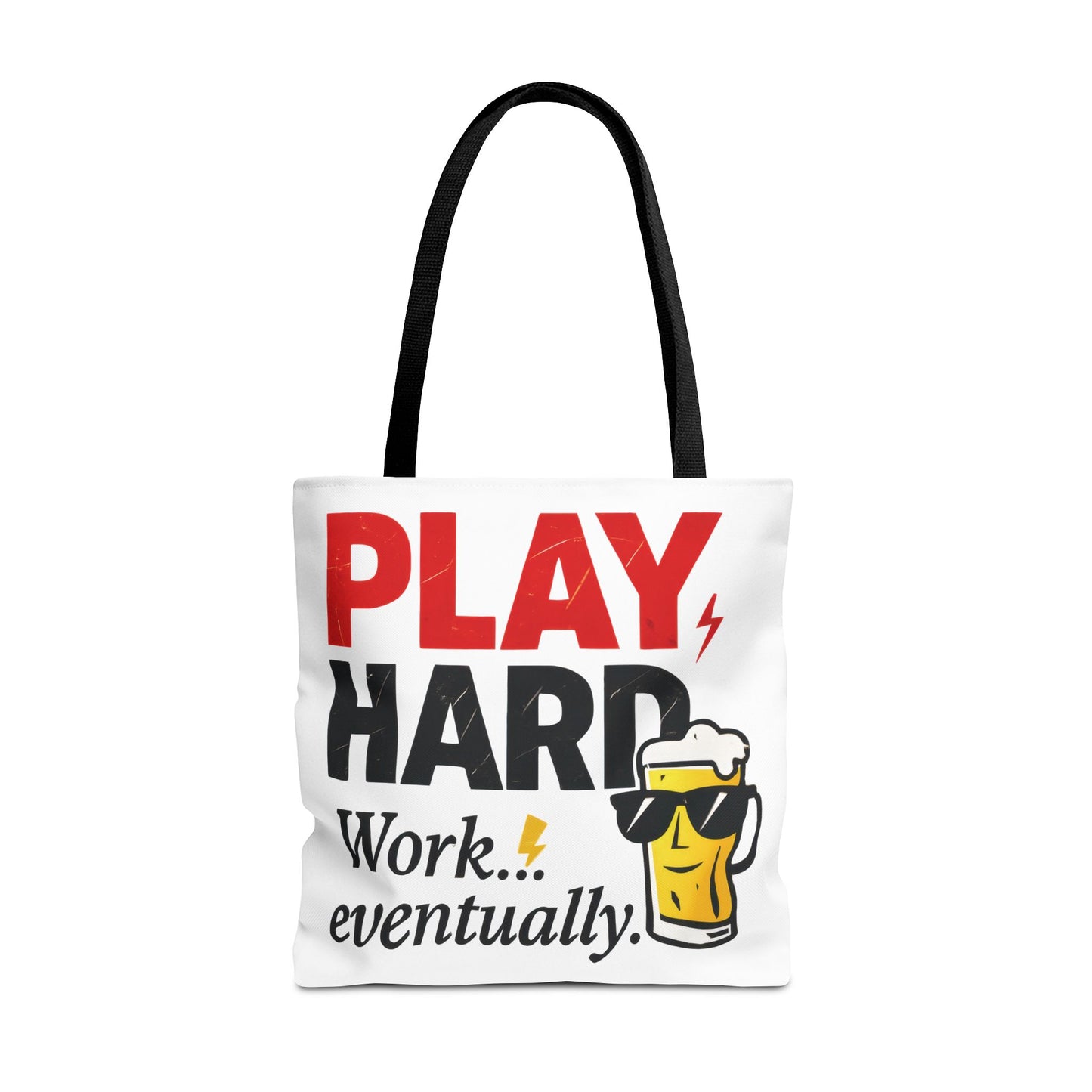 Play Hard Tote Bag - Fun, Stylish, Tote for Work & Play, Summer, Gift, Beach Bag, Everyday Carry, Beach Weekender Bag, large canvas bag