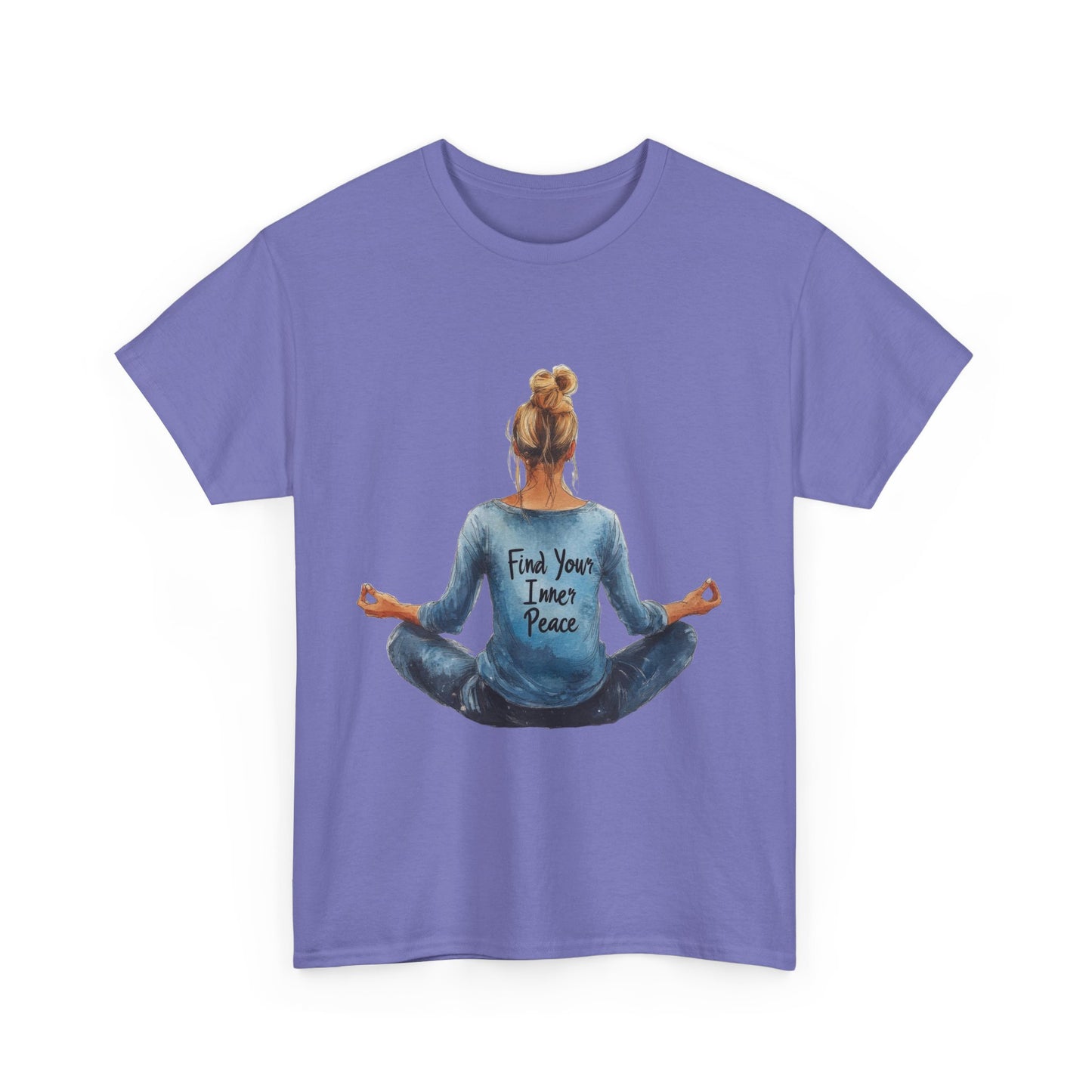 Find Your Inner Peace Unisex Heavy Cotton Tee, Motivational Shirt, Meditation Apparel, Relaxation Gift, Casual Wear, Mindfulness Tee
