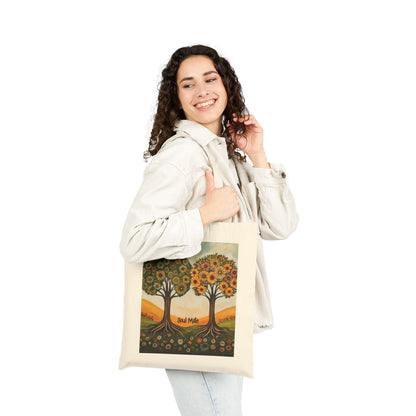 Soul Mate Canvas Tote Bag, Eco-Friendly Shopping Bag, Gift for Friends, Beach Tote, Artwork Design, Reusable Bag