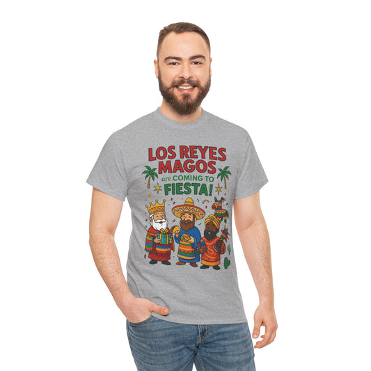 Los Reyes Magos Are Coming to Fiesta!, Funny Three Kings Day Shirt, Día de los Reyes Magos T-Shirt for Christmas Fiesta Lovers