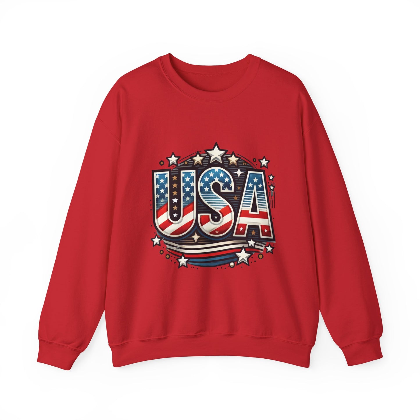 USA Pride Crewneck Sweatshirt, Comfortable Unisex Top, Great for Fourth of July, Independence Day, Everyday Wear, Cozy Gift
