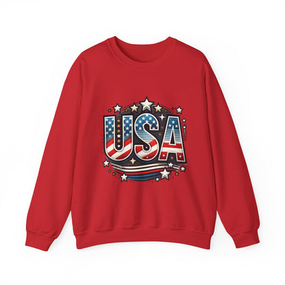 USA Pride Crewneck Sweatshirt, Comfortable Unisex Top, Great for Fourth of July, Independence Day, Everyday Wear, Cozy Gift