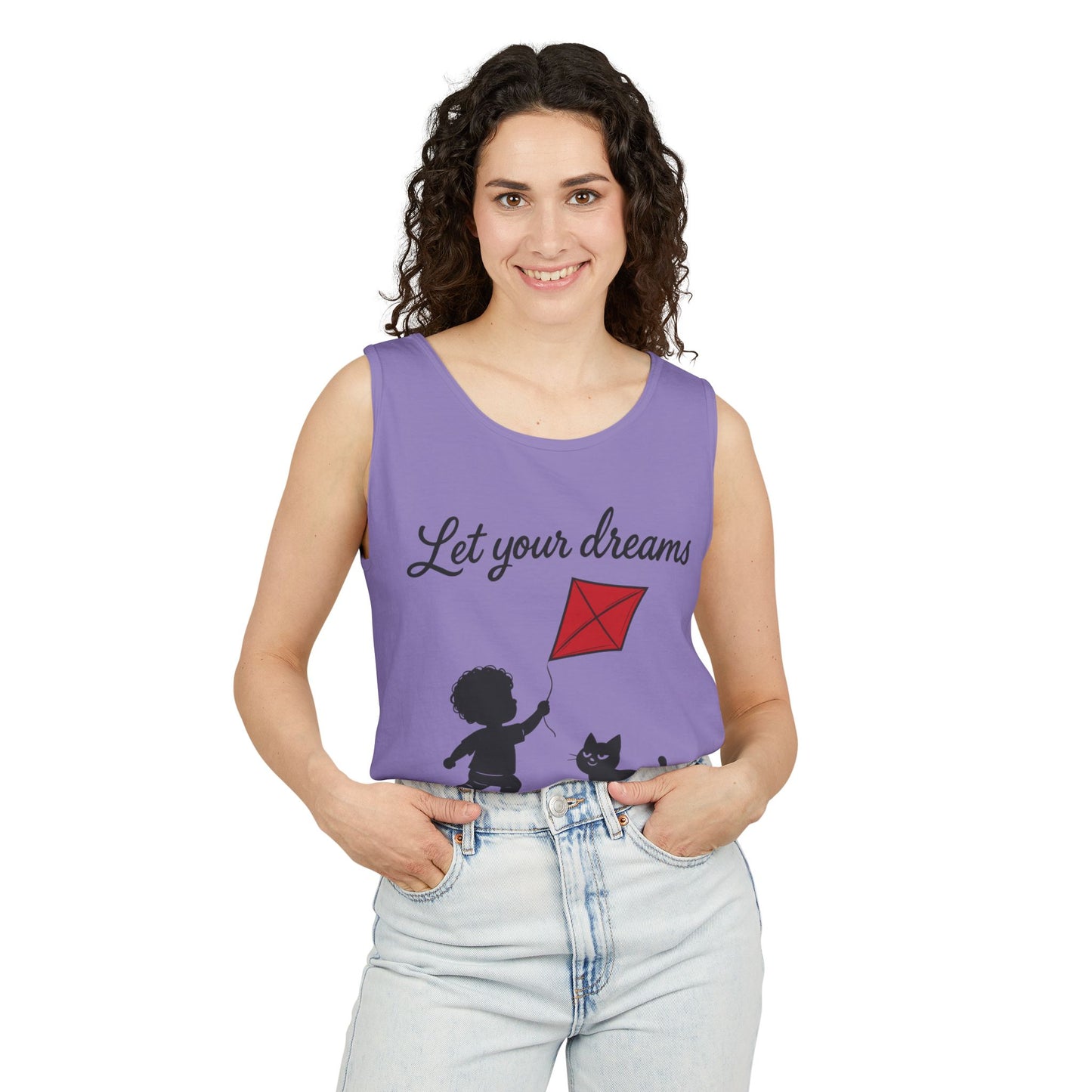 Dream-Catching Tank Top - Lightweight, Womens, Inspirational Graphic Tee, Summer Wear, Perfect Gift for Kids & Families
