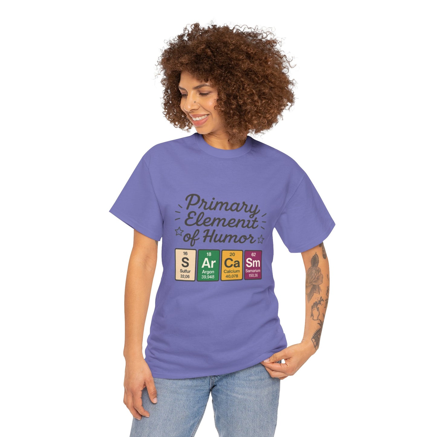 Funny Womens Sarcasm T-Shirt, Element of Humor Tee, Science Nerd Shirt, Chemistry Humor Tee, Gift for Science Lovers, Science Party Apparel