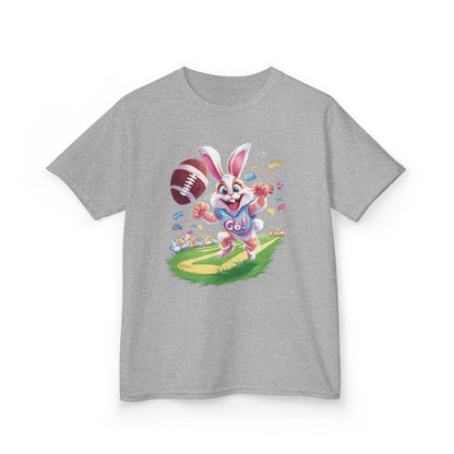 Touchdown Bunny Kids T-Shirt - Cute Easter Football Shirt for Kids, Fun Spring Outfit, Sports Bunny Tee Gift for Little Athletes Easter Gift