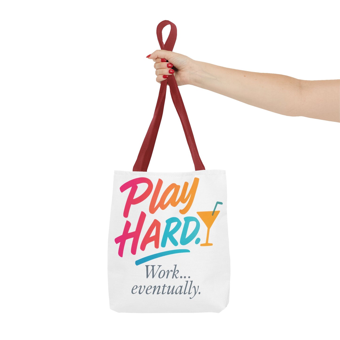 Play Hard Tote Bag - Fun, Stylish, Tote for Work & Play, Summer, Gift, Beach Bag, Everyday Carry, Beach Weekender Bag, large canvas bag