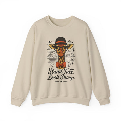 Stylish Giraffe Sweatshirt - Stand Tall, Look Sharp, Unisex Sweater for Animal Lovers, Cozy Gift, Fun Fashion for All Seasons