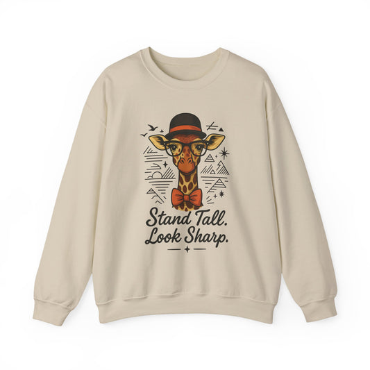 Stylish Giraffe Sweatshirt - Stand Tall, Look Sharp, Unisex Sweater for Animal Lovers, Cozy Gift, Fun Fashion for All Seasons