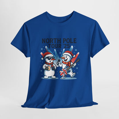 North Pole Tour 25 Women's Christmas T-Shirt, Funny Holiday Music Tee