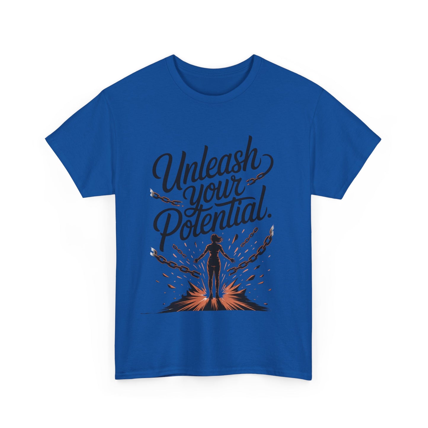 Unleash Your Potential Women's Tee, Motivational T-Shirt, Inspirational Cotton Tee, Gift for Gym Lovers, Positive Energy Top
