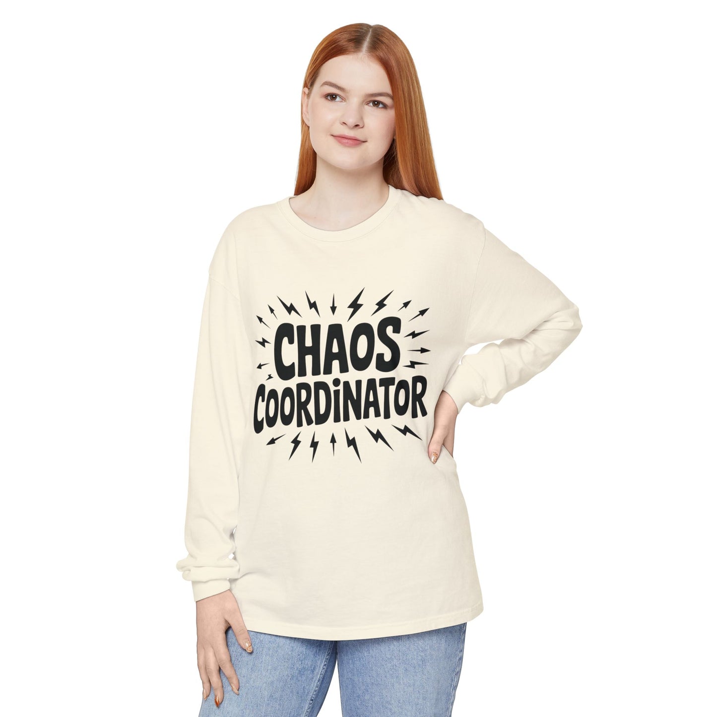 Chaos Coordinator Shirt Unisex Long Sleeve Tee, Funny Mom Life Gift, Mothers Day Shirt, Gifts for Team Leaders, Humor Apparel