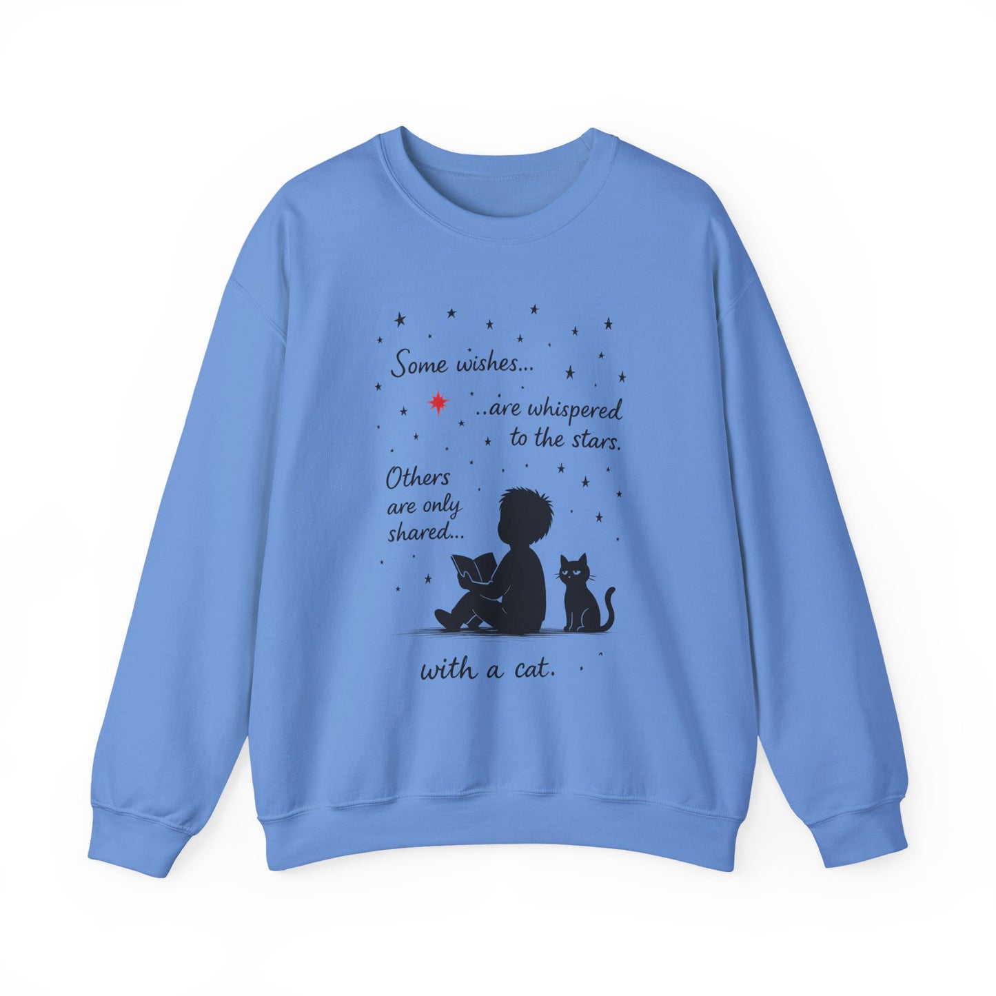 Cozy Cat-Inspired Crewneck Sweatshirt - Literary Lover Gift, Womens Layer, Cat Enthusiast Apparel, Thoughtful Gift for Cozy Nights