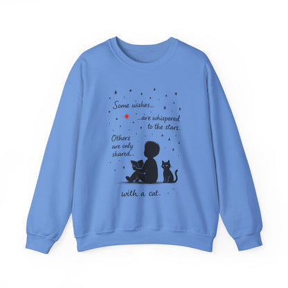 Cozy Cat-Inspired Crewneck Sweatshirt - Literary Lover Gift, Womens Layer, Cat Enthusiast Apparel, Thoughtful Gift for Cozy Nights