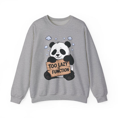Panda Lazy Crewneck Sweatshirt - Funny Gift for Relaxation, Cute Animal Apparel for Cozy Days, Perfect for Fall and Winter