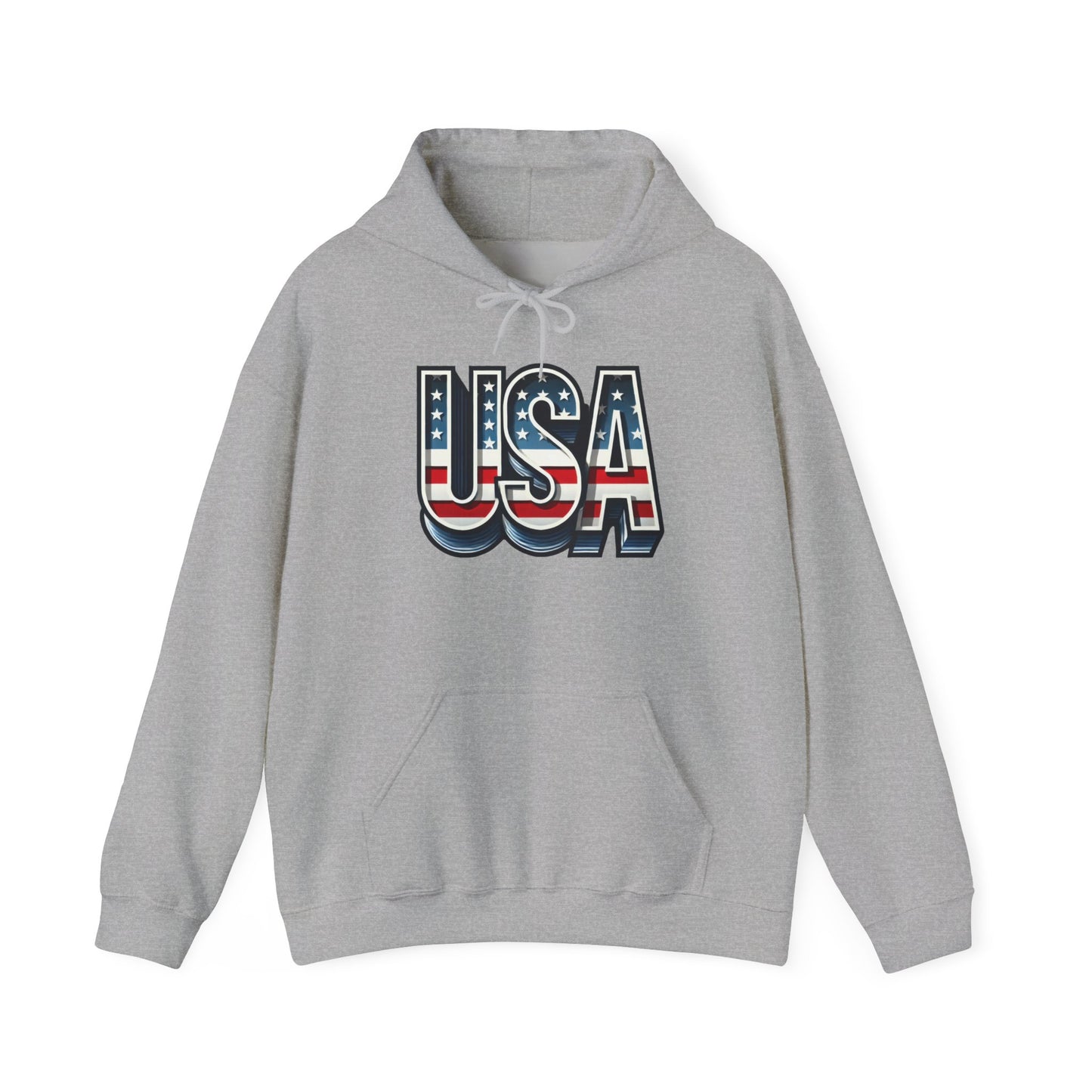 USA Flag Unisex Hoodie, Patriotic Sweatshirt, Independence Day Gift, American Pride Apparel, Casual Layering