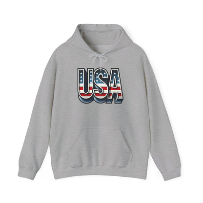 USA Flag Unisex Hoodie, Patriotic Sweatshirt, Independence Day Gift, American Pride Apparel, Casual Layering