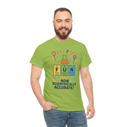 Fun Science Unisex Heavy Cotton Tee, Perfect for STEM Lovers, Gift for Science Teachers, FUN Periodic Table Tee,Nerdy Unisex Shirt