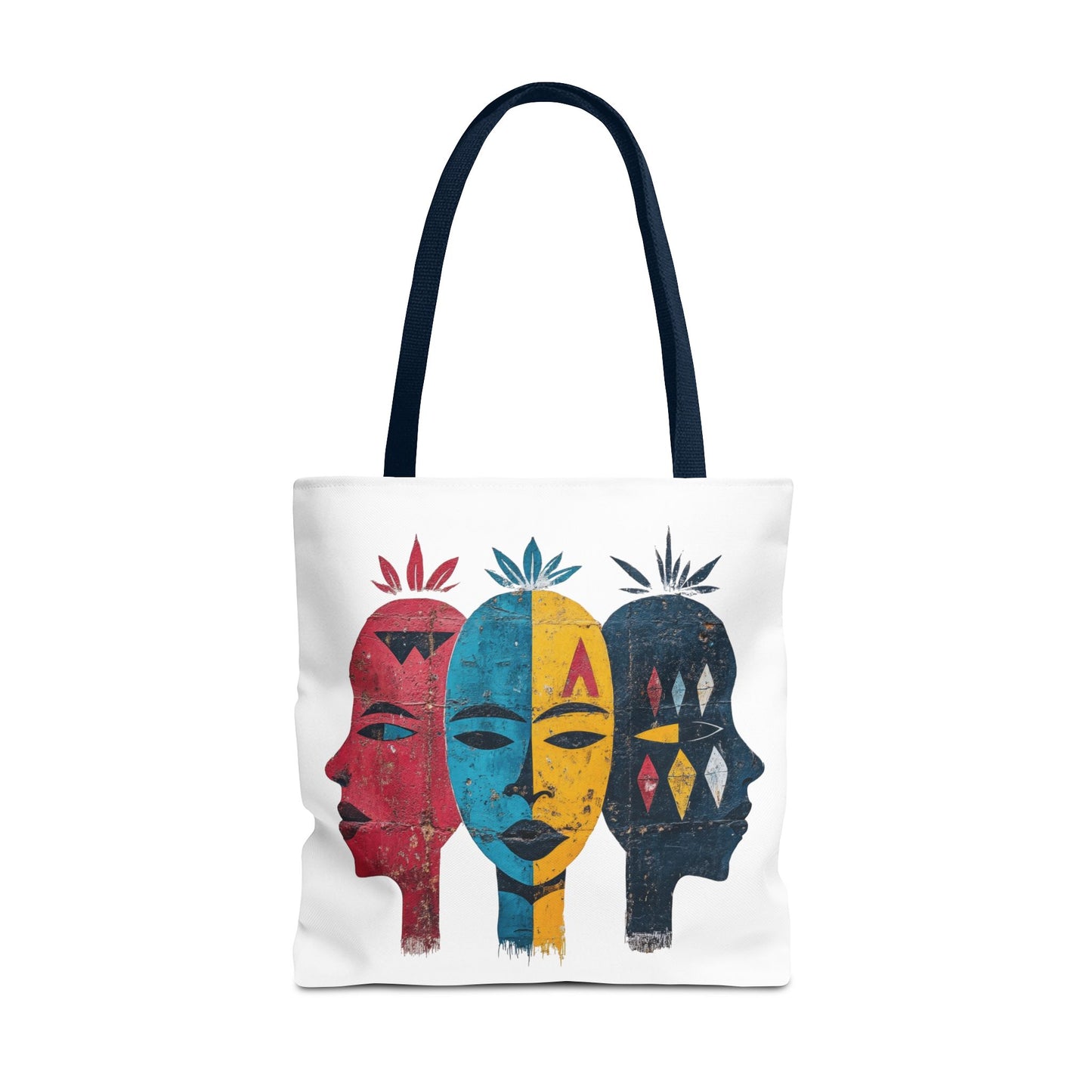Artistic Tote Bag with Abstract Faces - Bohemian Style, Eco-Friendly Shopping Bag, Gift for Art Lovers, Unique Beach Bag, Festival Accessory