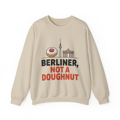 Mens Heavy Blend™ Crewneck Sweatshirt, Berliner Not a Doughnut Funny Berlin Mens Sweatshirt