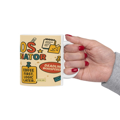 Chaos Coordinator Mug, Funny Coffee Cup for Office Workers, Perfectionists & Multitaskers, Office Humor, Coffee Lovers, Gift for Managers