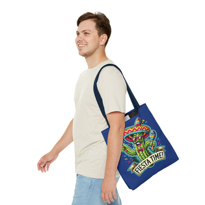 Fiesta Time Cactus Tote Bag, Funny Mexican Party Gift, Sombrero Maracas Print, Cinco de Mayo Bag, Summer Festival Tote, Beach Bag, Shopping