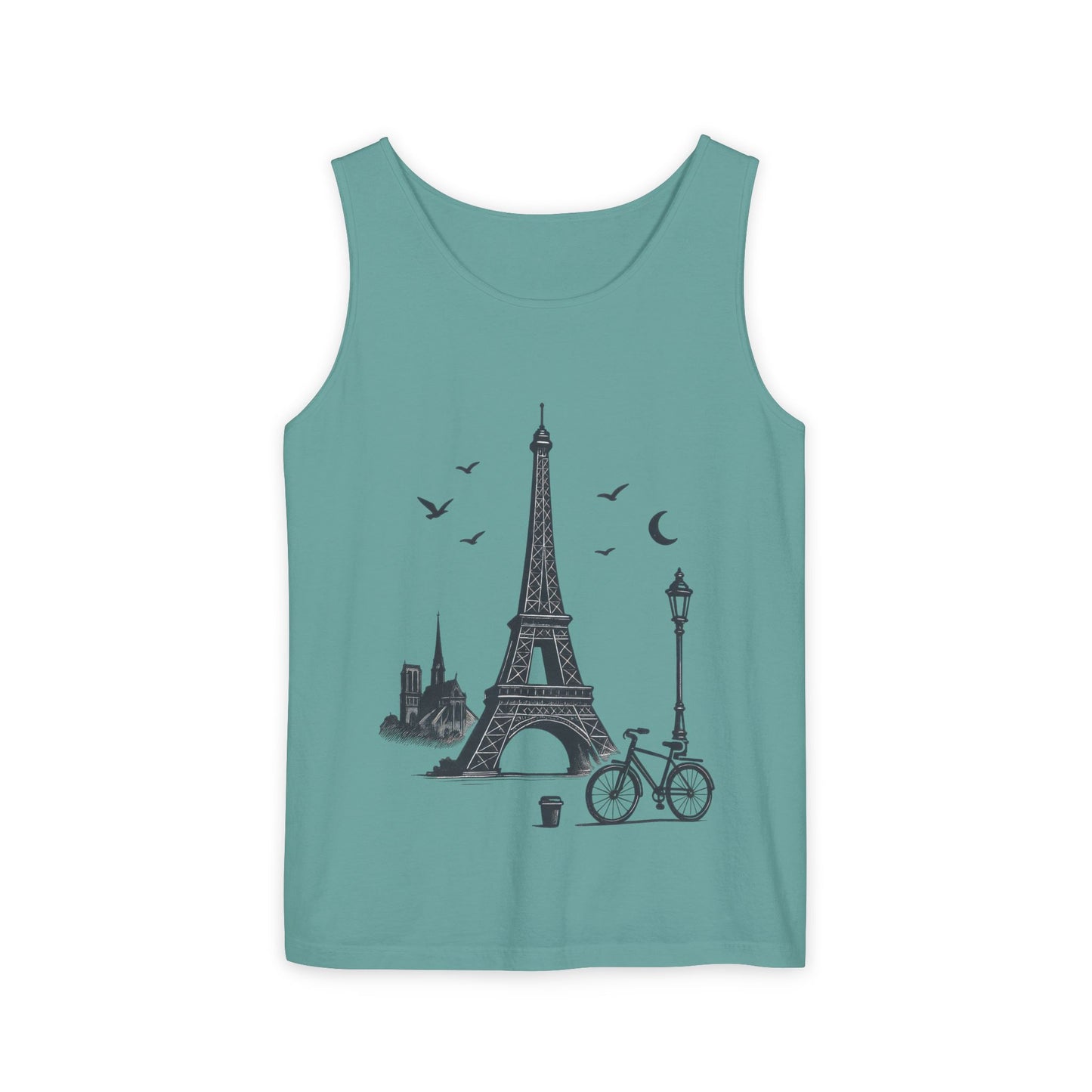 Parisian Dreams Tank Top, Unisex Summer Wear, Graphic Tee, Travel Inspired Apparel, Vacation Outfit, Casual Tank for All Occasions