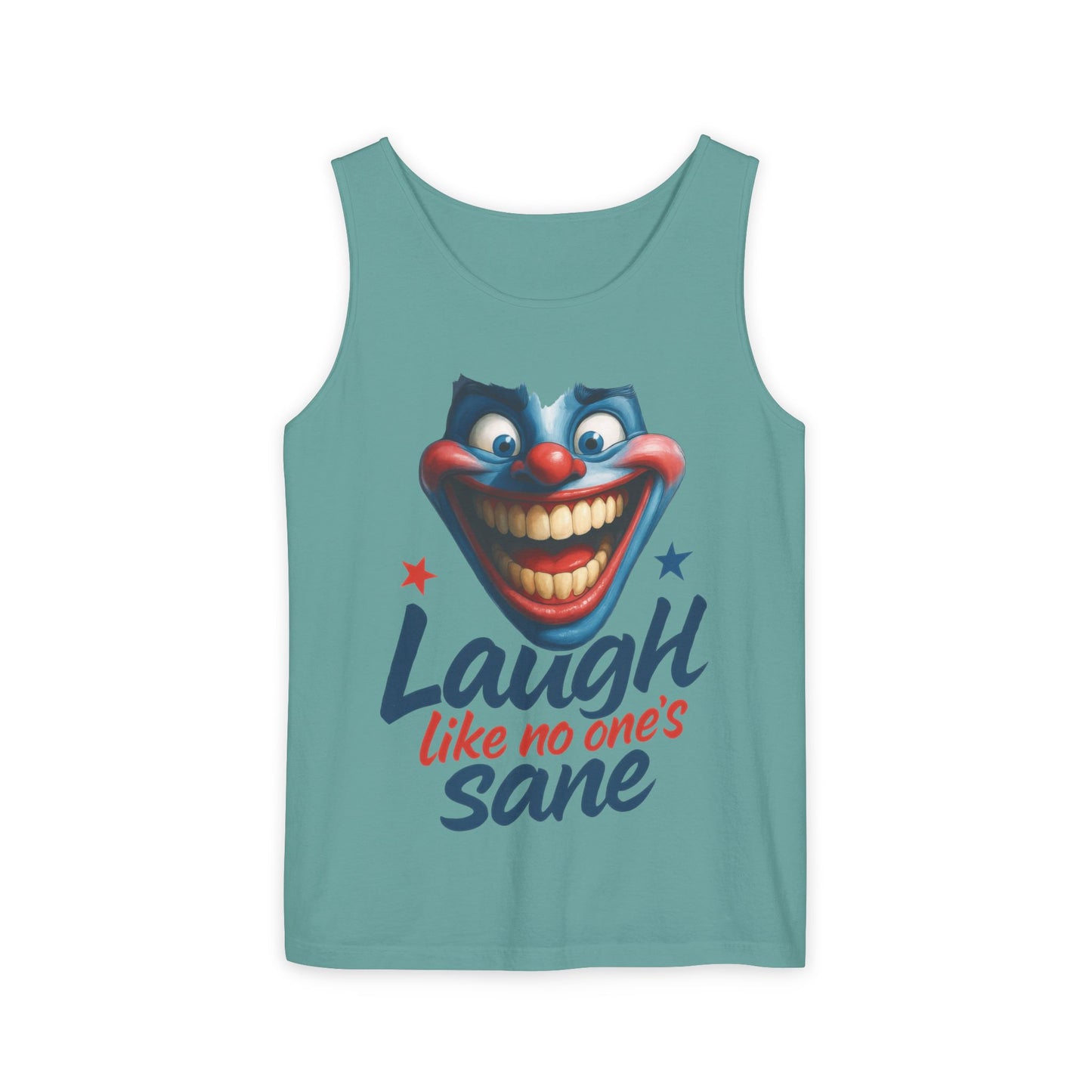Laugh Out Loud Unisex Tank Top, Funny Graphic Top, Humor Shirt, Summer Apparel, Gift for Clowns, Party Wear
