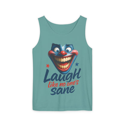 Laugh Out Loud Unisex Tank Top, Funny Graphic Top, Humor Shirt, Summer Apparel, Gift for Clowns, Party Wear