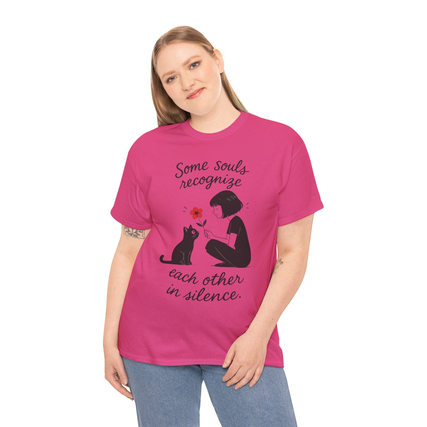 Cat Lover's Heavy Cotton Tee, Cute Cat Shirt, Pet Owner Gift, Animal Lover Apparel, Birthday Gift for Her, Women's Cotton T-Shirt, Cat Lover
