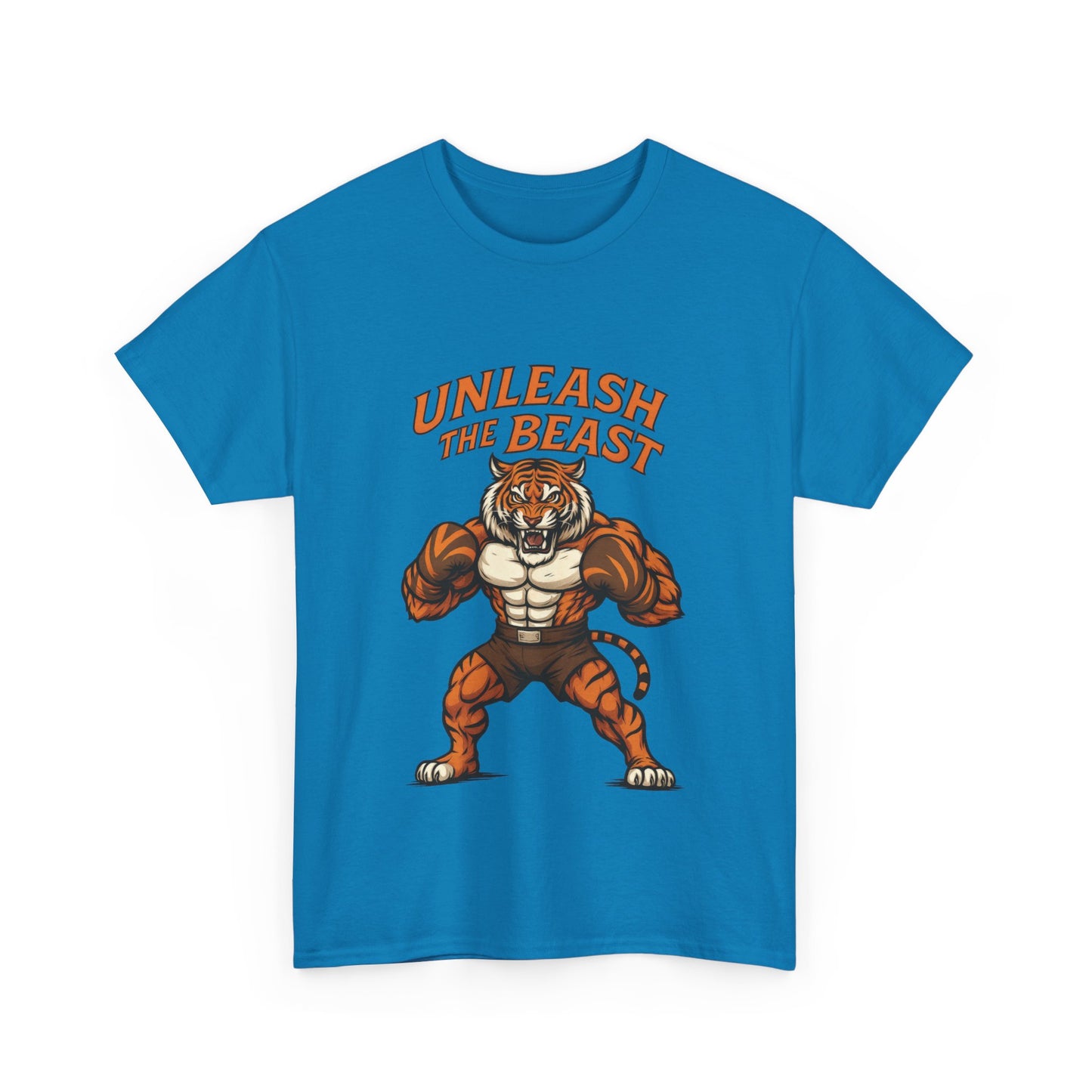 Unleash The Beast Tiger Gym Shirt, Mens Workout T-Shirt, Bodybuilding Motivation Tee, Fitness Muscle Tiger Graphic, Strong Beast Gym Top